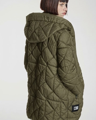 ALBA CONDE Parka Acolchada Kaki - Imagen 1