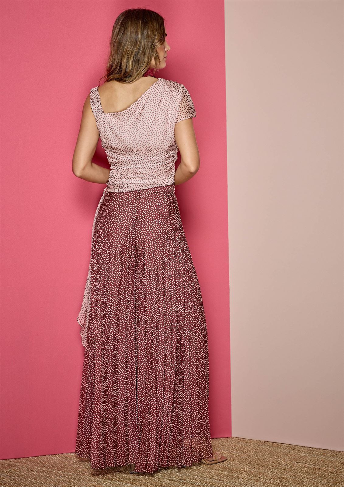 ALBA CONDE Top Asimétrico Lunares - Imagen 1