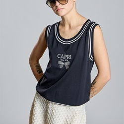 ALBA CONDE Top de Punto Negro - Imagen 1