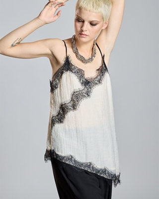 ALBA CONDE Top Lencero Crudo - Imagen 2