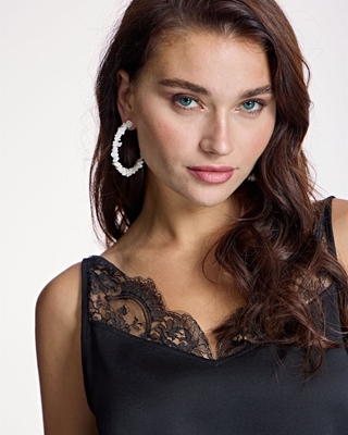 ALBA CONDE Top Lencero Negro - Imagen 2