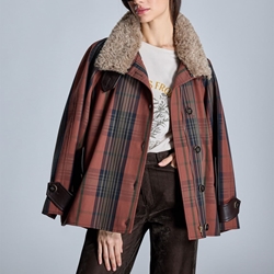 ALBA CONDE Trench de Cuadros Cuello Desmoantable - Imagen 1