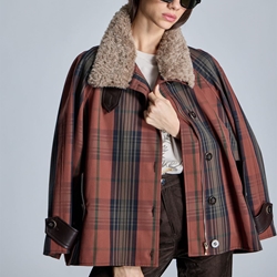 ALBA CONDE Trench de Cuadros Cuello Desmoantable - Imagen 2