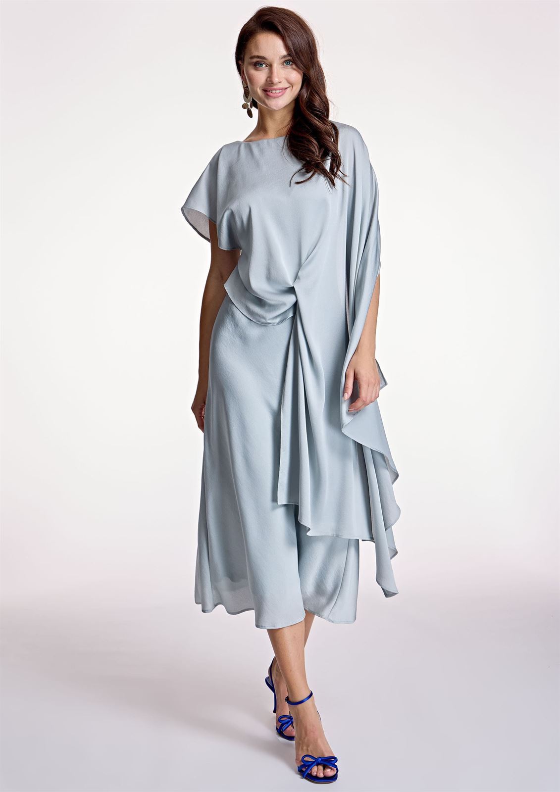 ALBA CONDE Vestido Asimétrico Satinado - Imagen 1