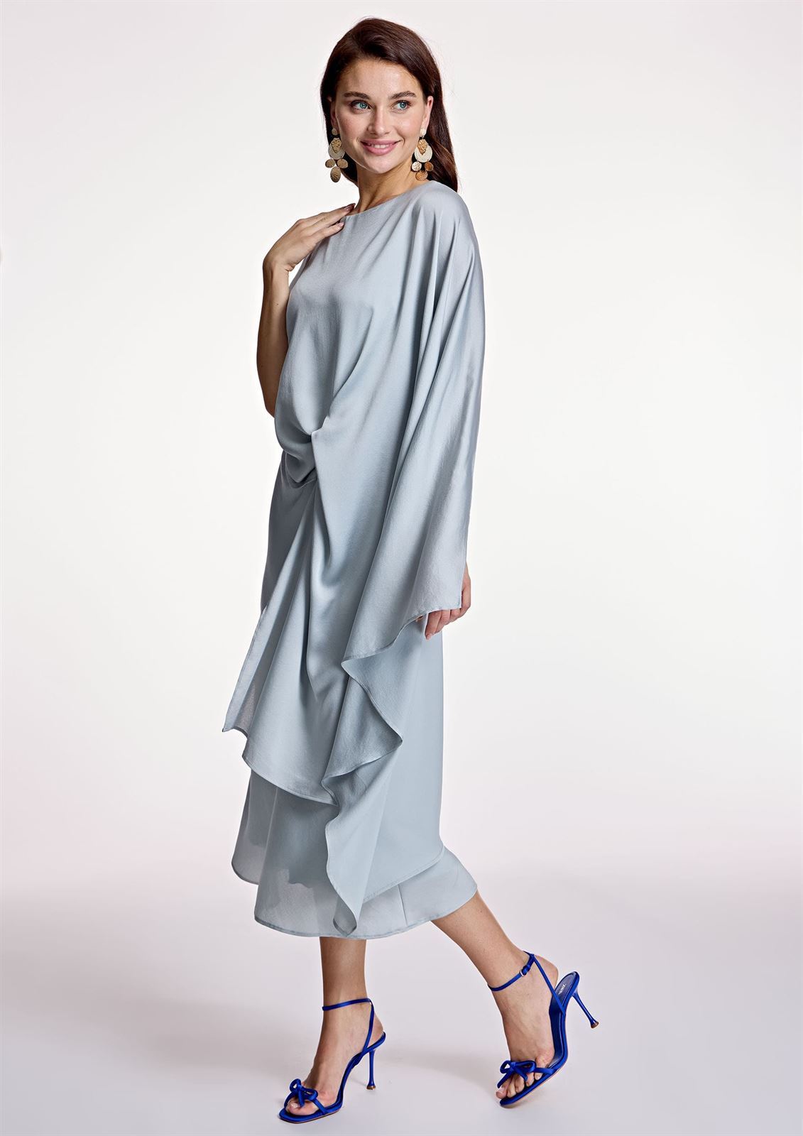ALBA CONDE Vestido Asimétrico Satinado - Imagen 2