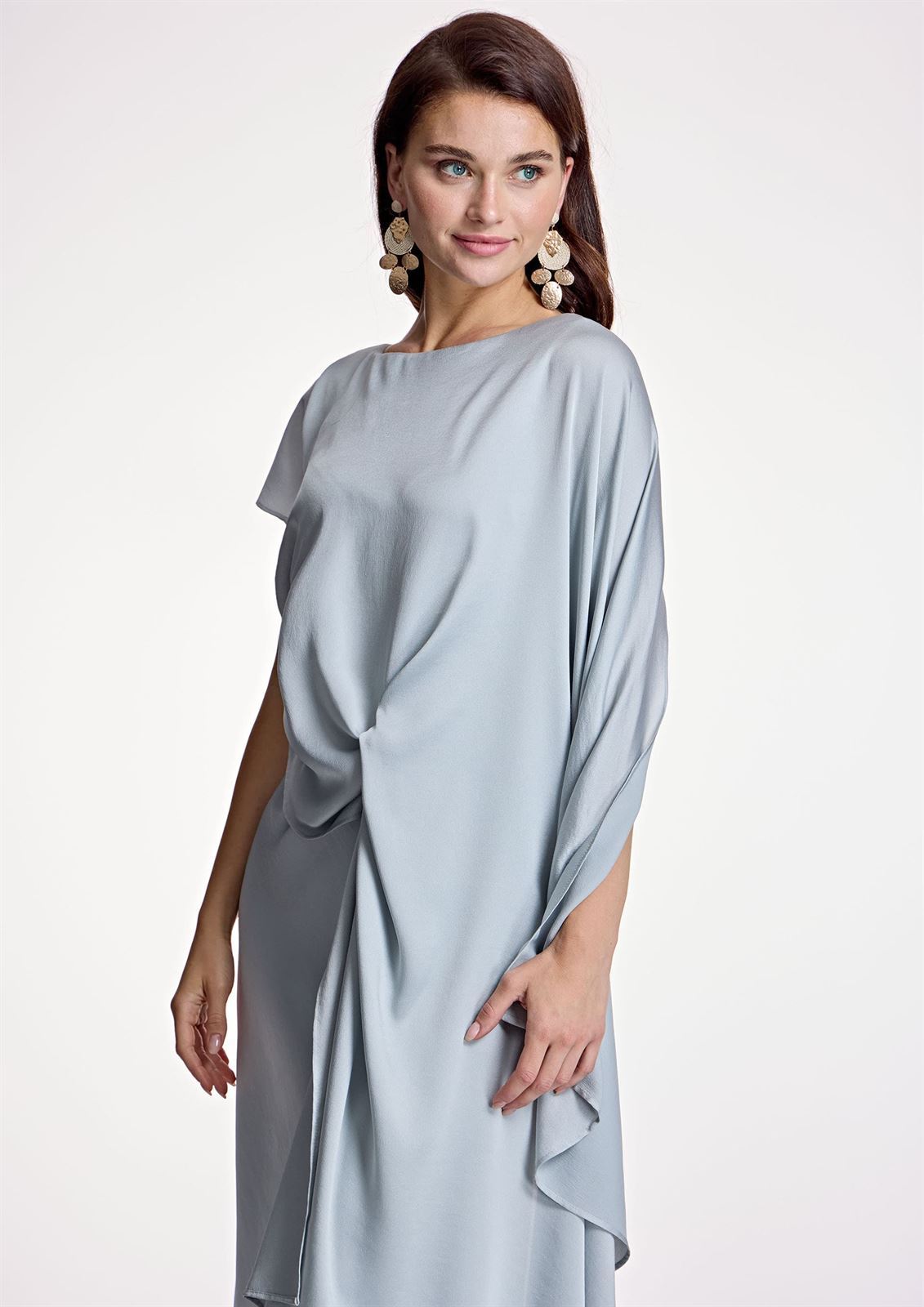 ALBA CONDE Vestido Asimétrico Satinado - Imagen 3