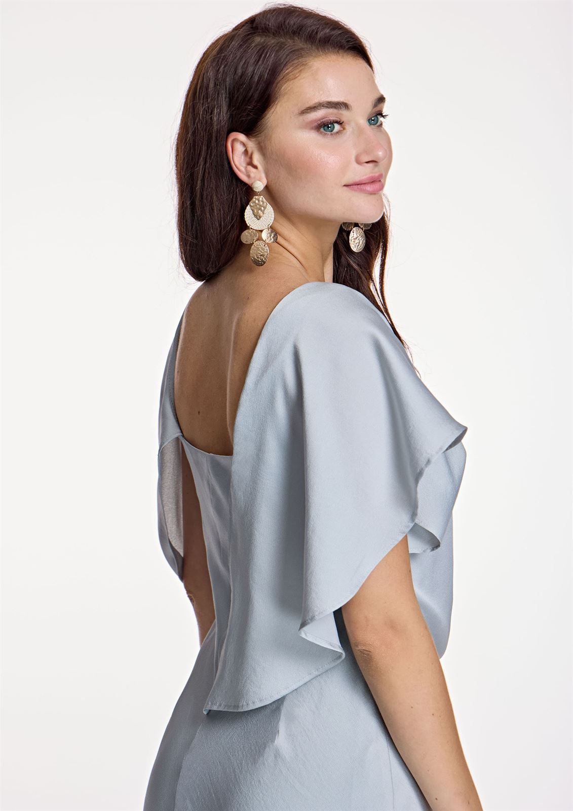 ALBA CONDE Vestido Asimétrico Satinado - Imagen 4