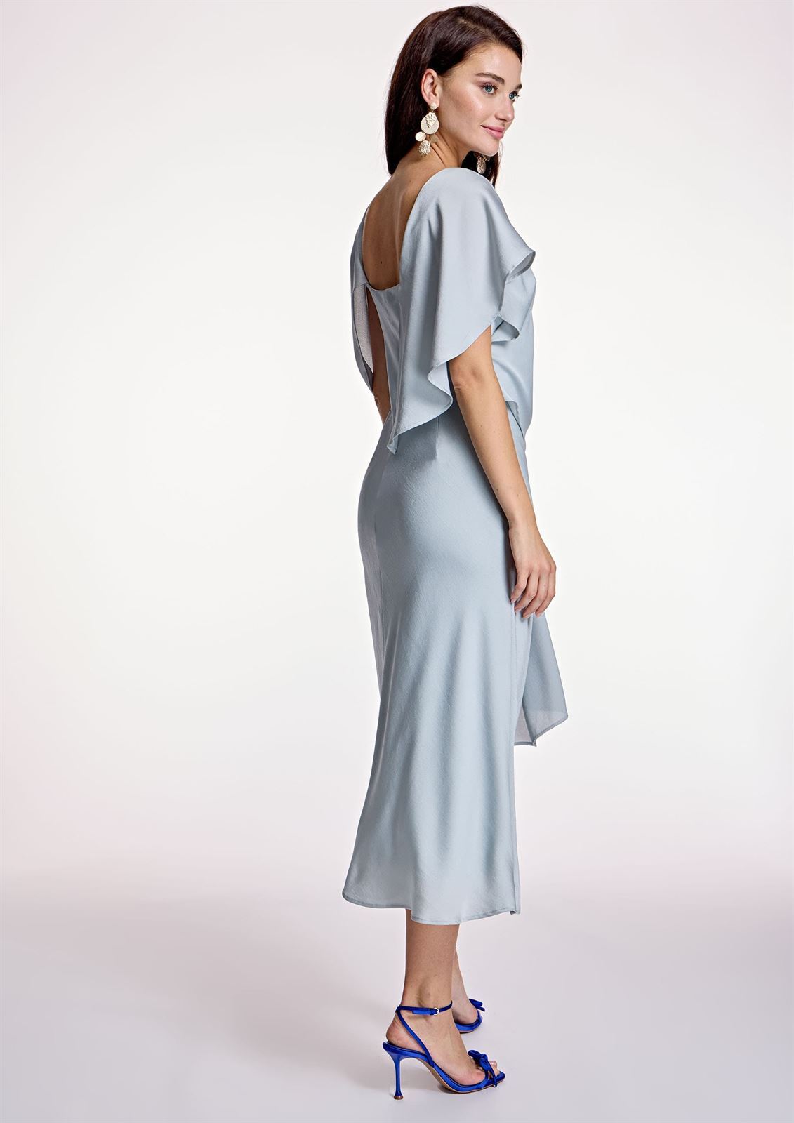 ALBA CONDE Vestido Asimétrico Satinado - Imagen 6