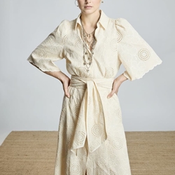 ALBA CONDE Vestido Azul con Bordado - Imagen 1