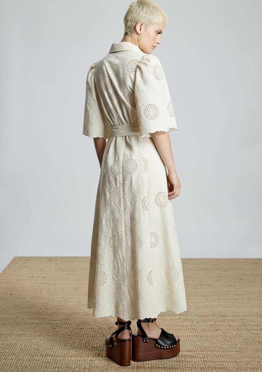 ALBA CONDE Vestido Azul con Bordado - Imagen 4