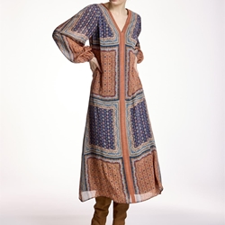 ALBA CONDE Vestido Boho Estampado Pañuelo - Imagen 2