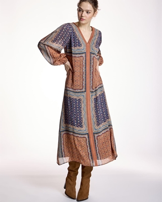 ALBA CONDE Vestido Boho Estampado Pañuelo - Imagen 2