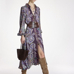 ALBA CONDE Vestido Camisero Estampado Cachemire - Imagen 1