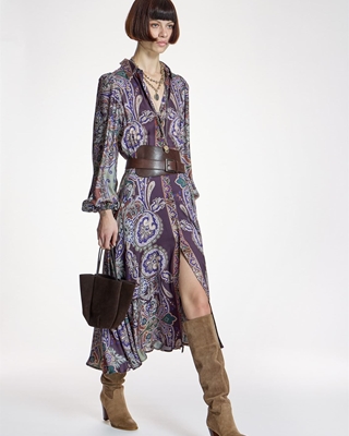 ALBA CONDE Vestido Camisero Estampado Cachemire - Imagen 1