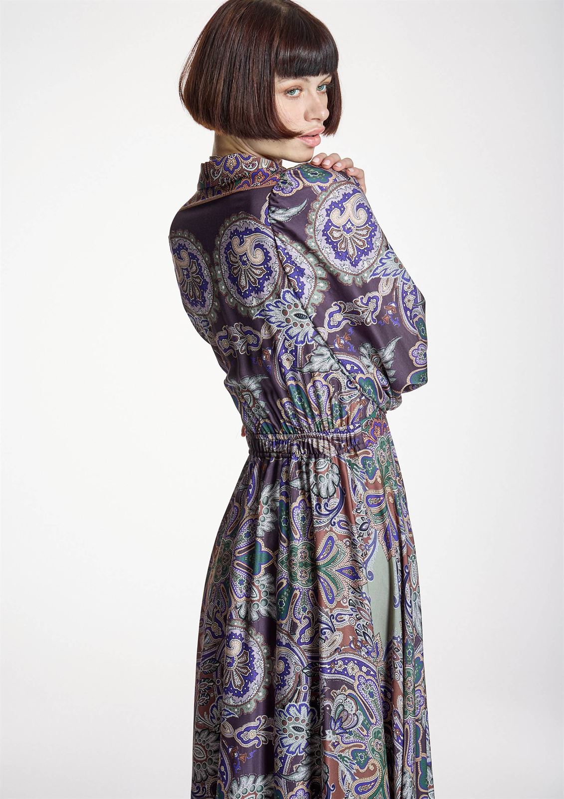 ALBA CONDE Vestido Camisero Estampado Cachemire - Imagen 2