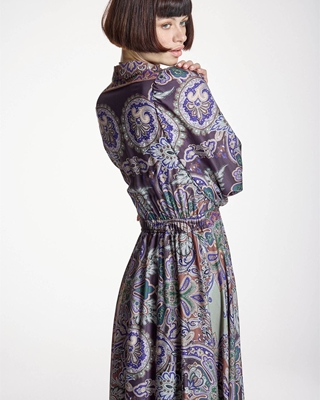 ALBA CONDE Vestido Camisero Estampado Cachemire - Imagen 2