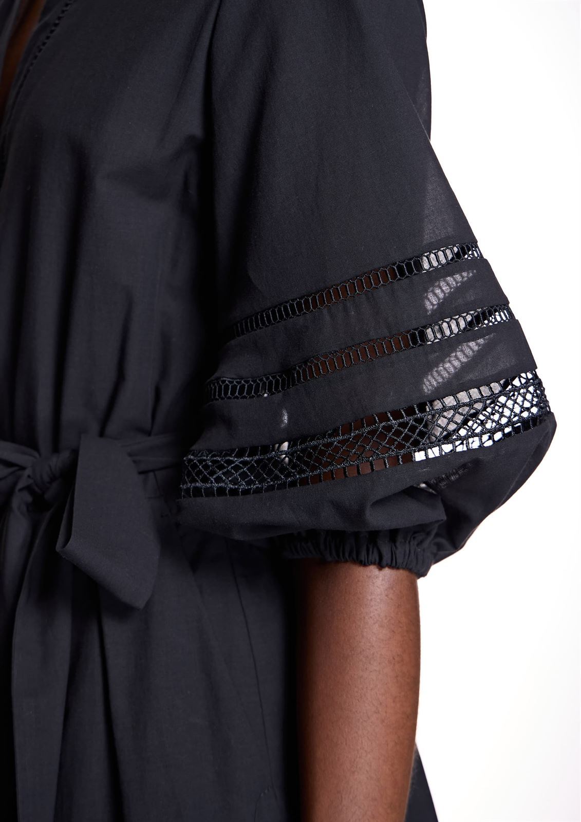 ALBA CONDE Vestido Camisero Negro - Imagen 5