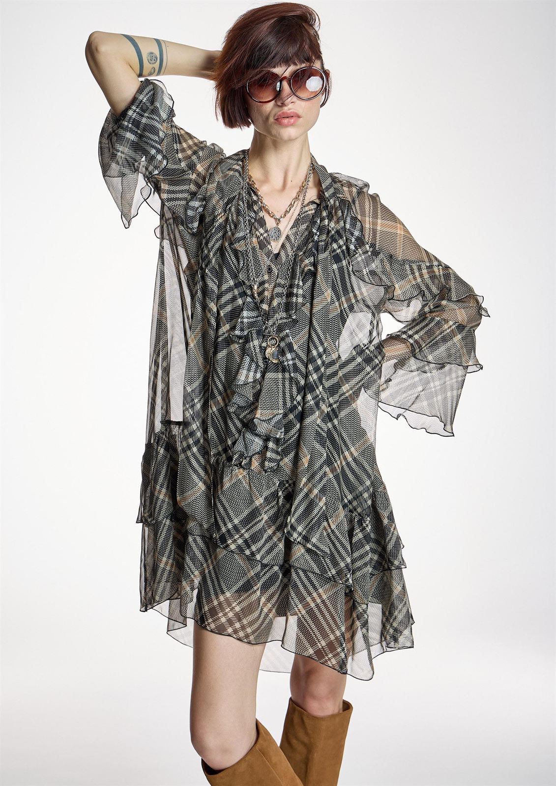 ALBA CONDE Vestido Corto con Volantes - Imagen 2