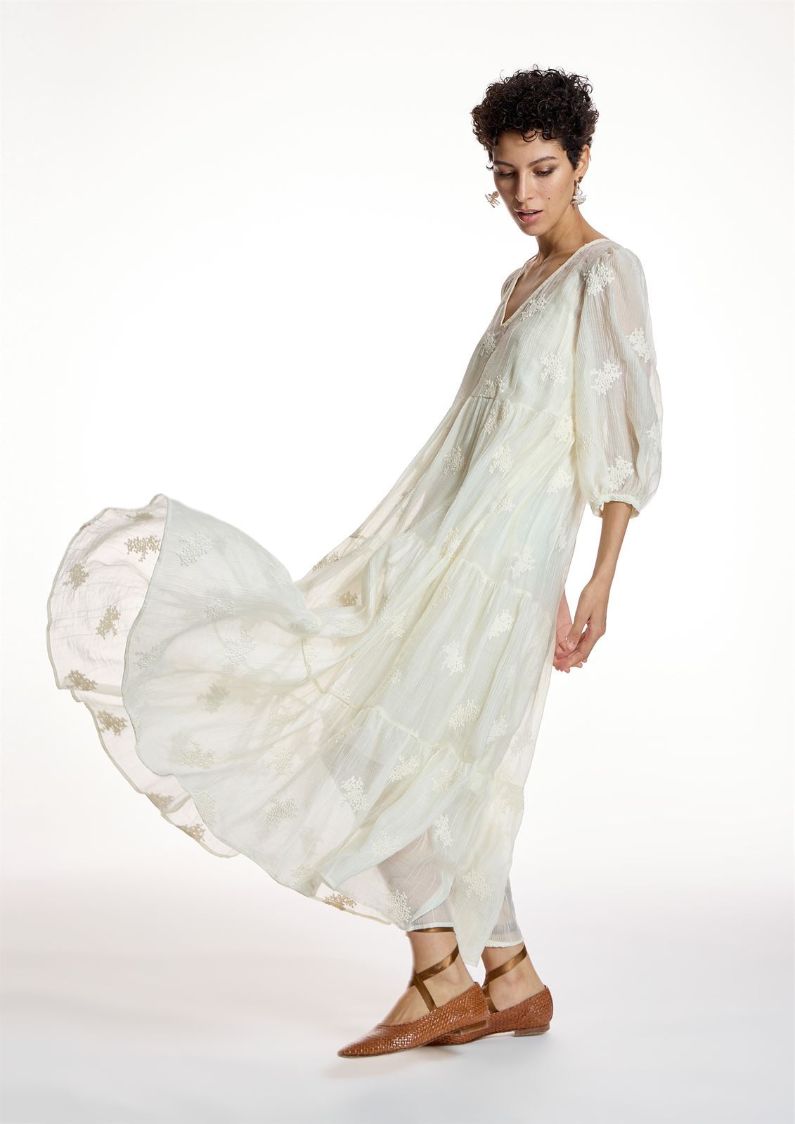 ALBA CONDE Vestido Crudo Romántico - Imagen 3