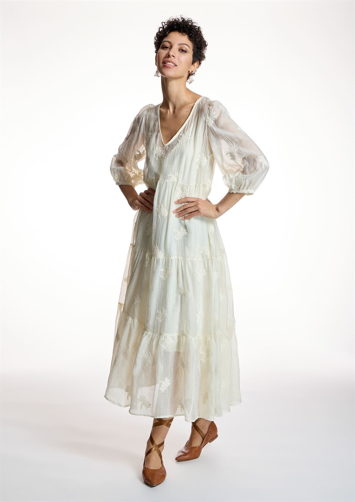 ALBA CONDE Vestido Crudo Romántico - Imagen 4