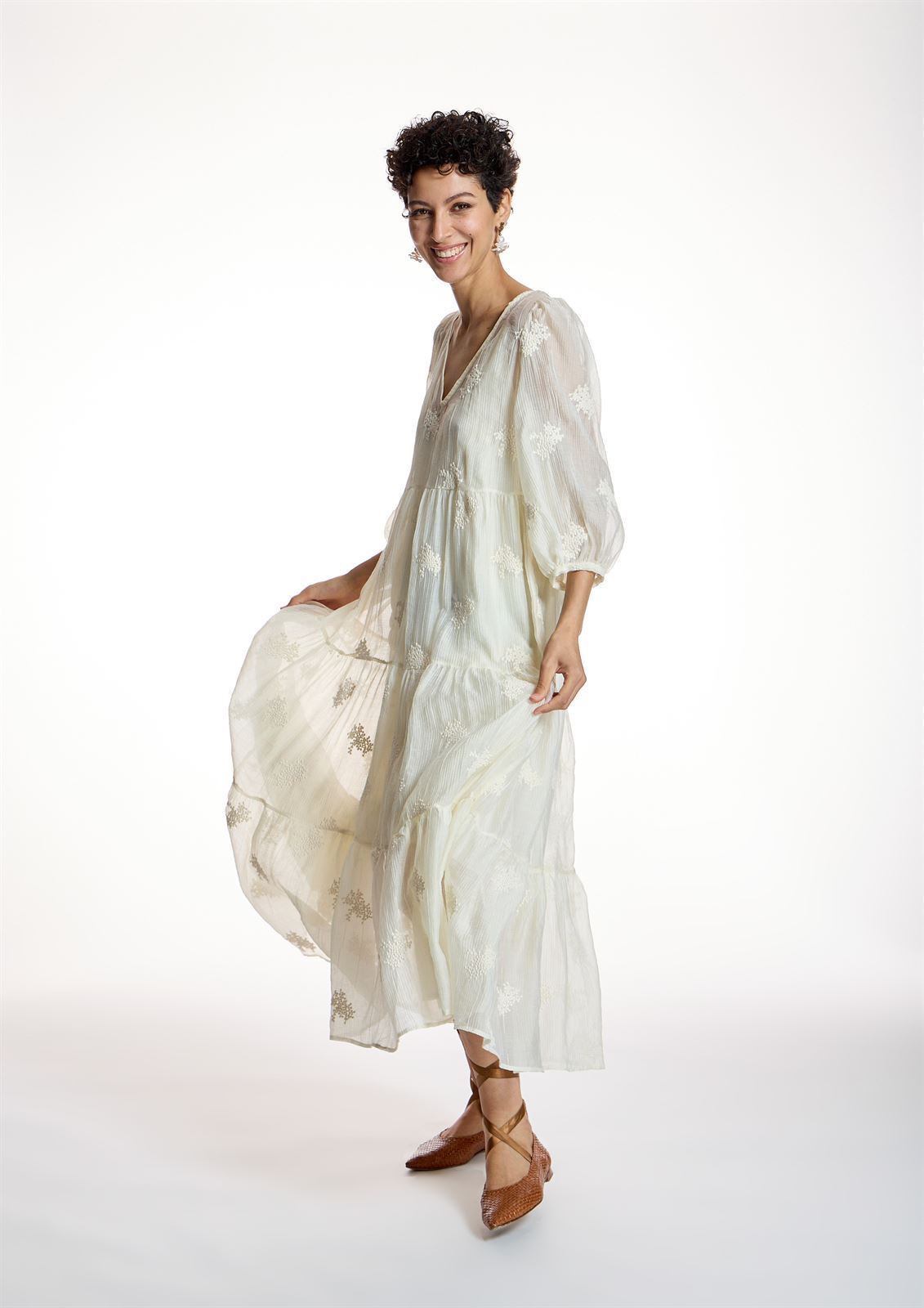 ALBA CONDE Vestido Crudo Romántico - Imagen 5