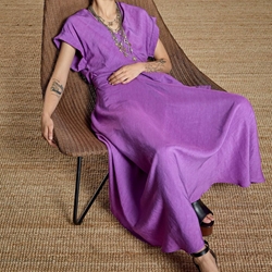 ALBA CONDE Vestido Cruzado Lila - Imagen 1