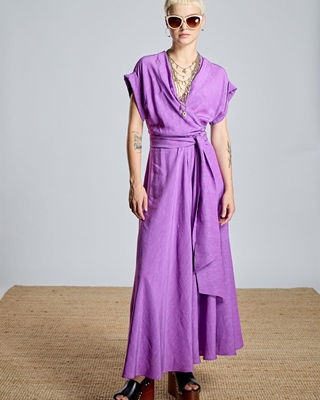 ALBA CONDE Vestido Cruzado Lila - Imagen 2