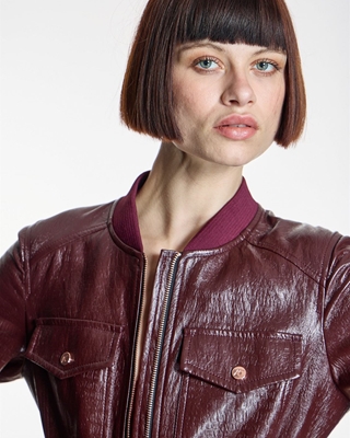 ALBA CONDE Vestido Entallado Burdeos - Imagen 1