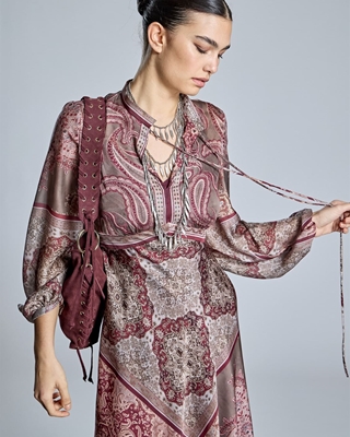 ALBA CONDE Vestido Estampado Cachemires - Imagen 2