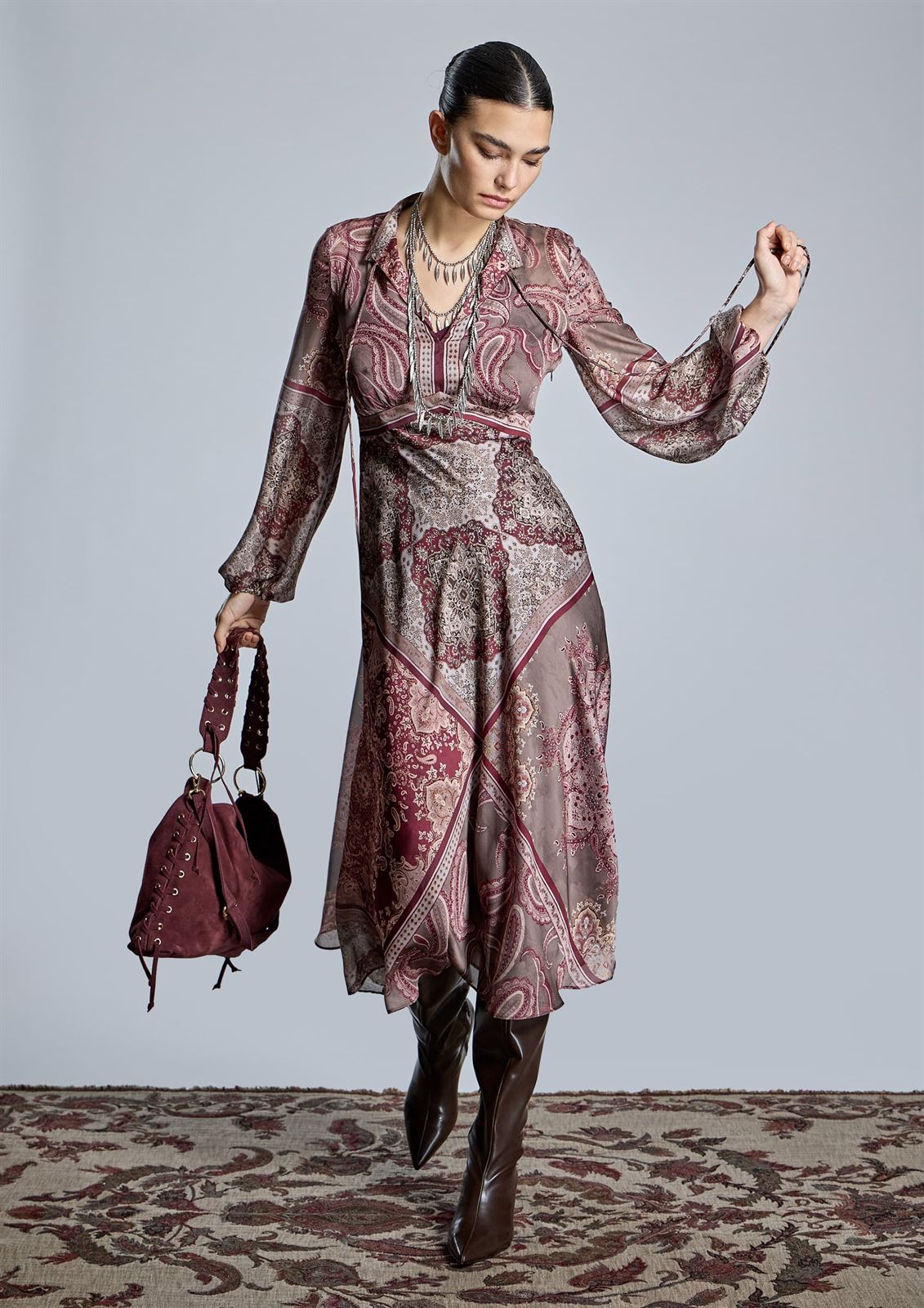 ALBA CONDE Vestido Estampado Cachemires - Imagen 3