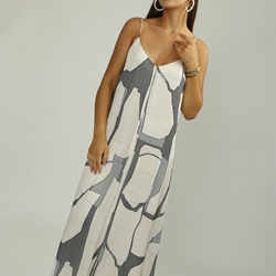 ALBA CONDE Vestido Estampado con Kimono - Imagen 1