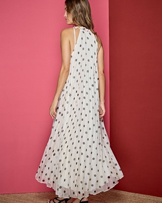 ALBA CONDE Vestido Fluído Plisado Lunares - Imagen 2