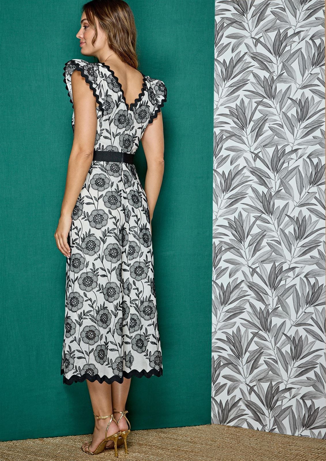 ALBA CONDE Vestido Invitada Bicolor - Imagen 3