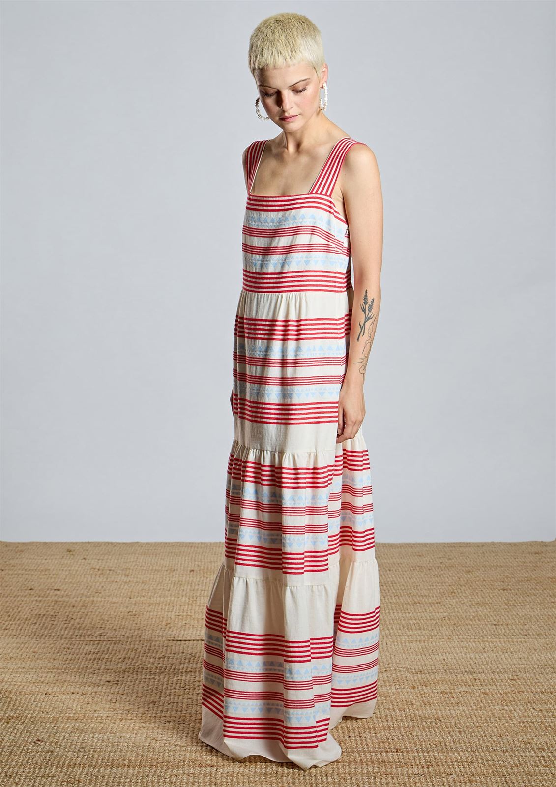 ALBA CONDE Vestido Largo de Rayas - Imagen 5