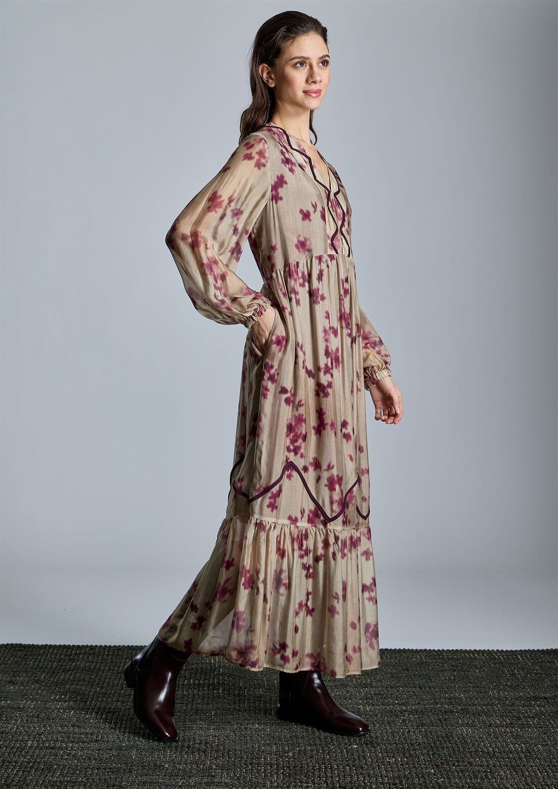 ALBA CONDE Vestido Largo Estampado - Imagen 1