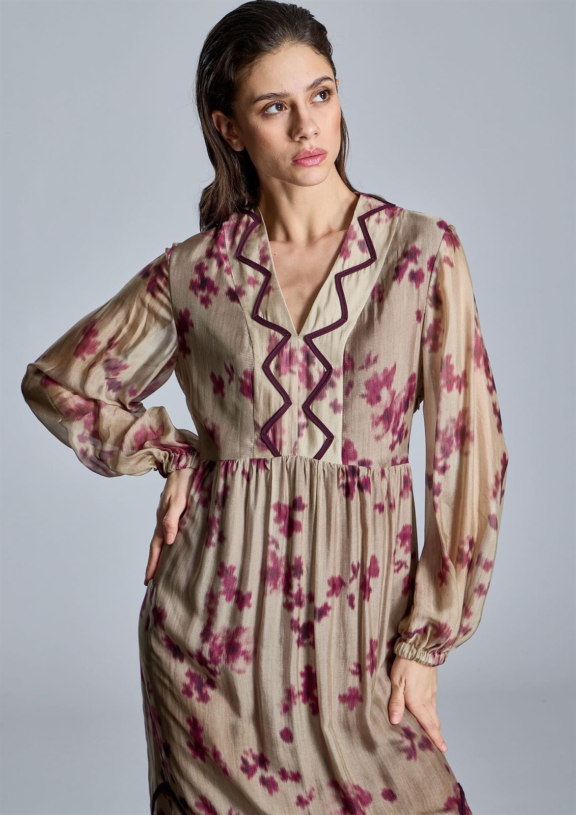 ALBA CONDE Vestido Largo Estampado - Imagen 4