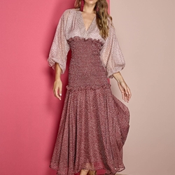 ALBA CONDE Vestido Lunares Bicolor - Imagen 1