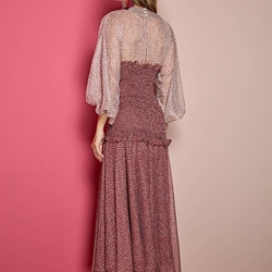 ALBA CONDE Vestido Lunares Bicolor - Imagen 2