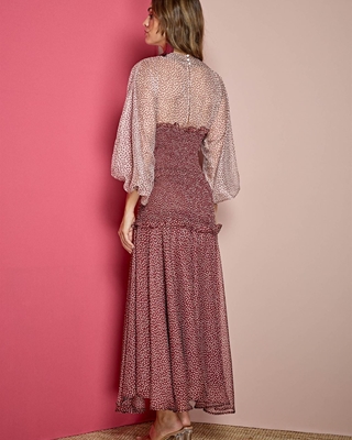 ALBA CONDE Vestido Lunares Bicolor - Imagen 2