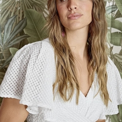 ALBA CONDE Vestido Midi Blanco - Imagen 1