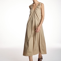ALBA CONDE Vestido Midi Camel - Imagen 2