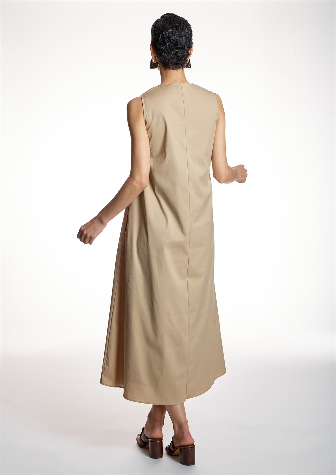 ALBA CONDE Vestido Midi Camel - Imagen 5