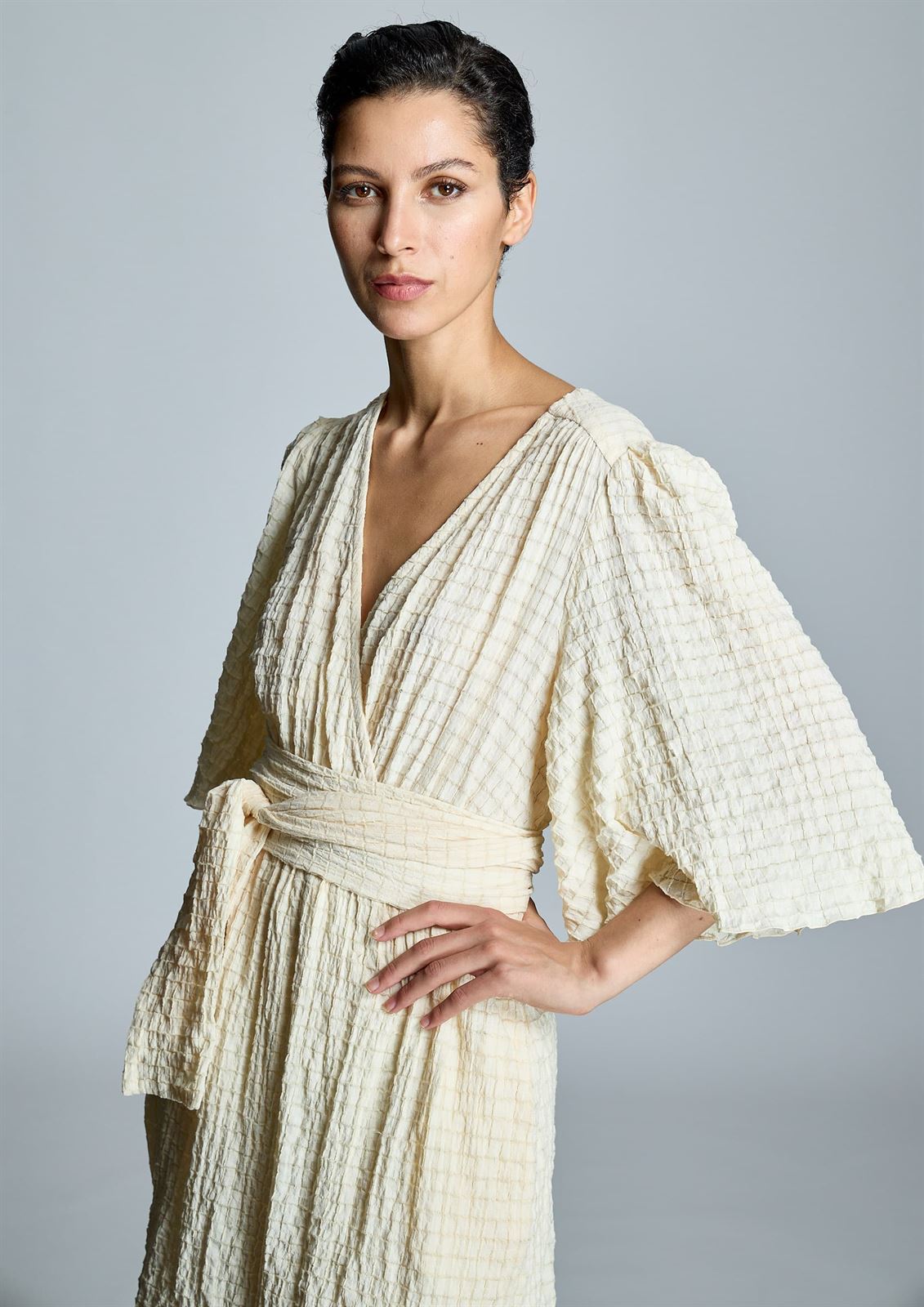 ALBA CONDE Vestido Midi Crudo - Imagen 2