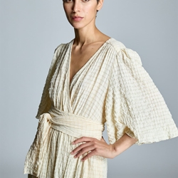 ALBA CONDE Vestido Midi Crudo - Imagen 2