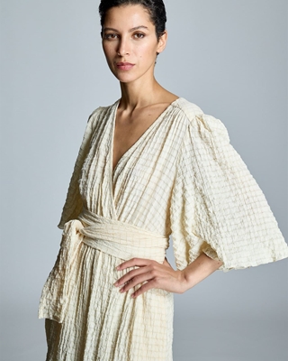 ALBA CONDE Vestido Midi Crudo - Imagen 2