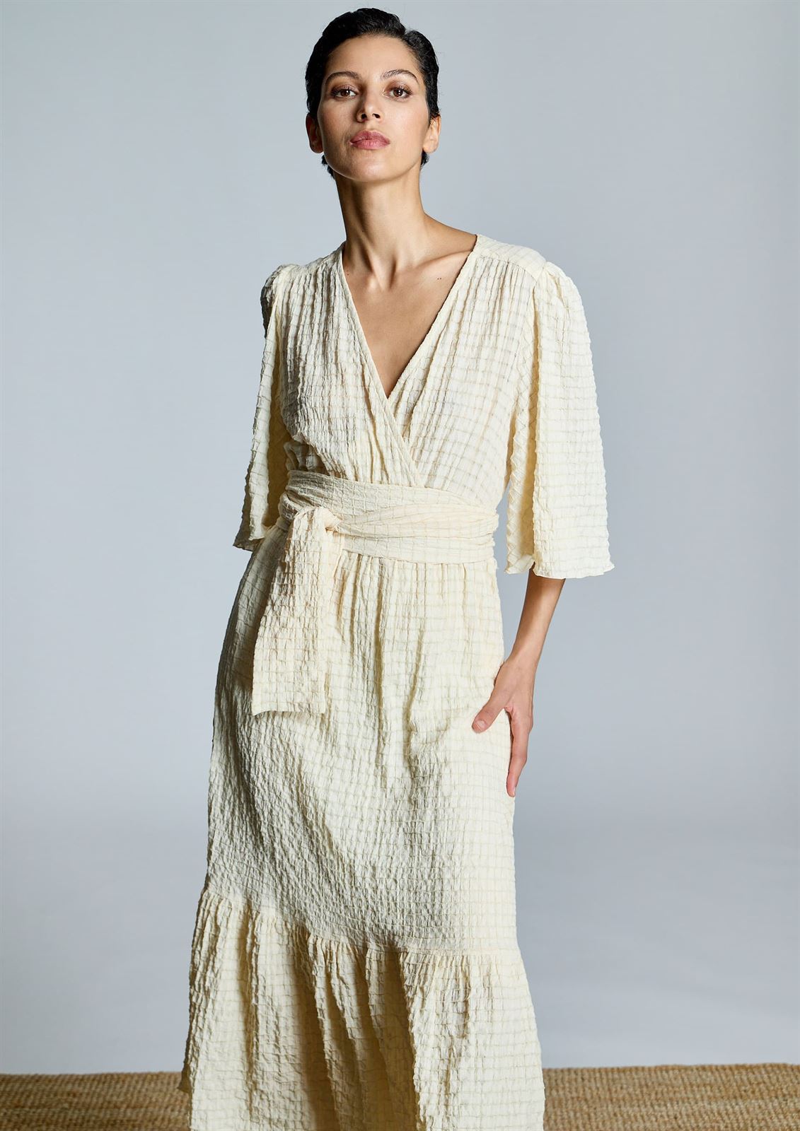 ALBA CONDE Vestido Midi Crudo - Imagen 4