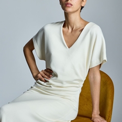 ALBA CONDE Vestido Midi Punto Azul - Imagen 2