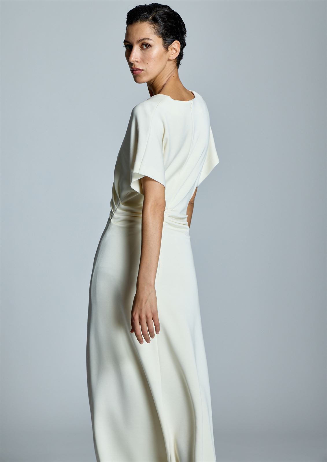 ALBA CONDE Vestido Midi Punto Azul - Imagen 4