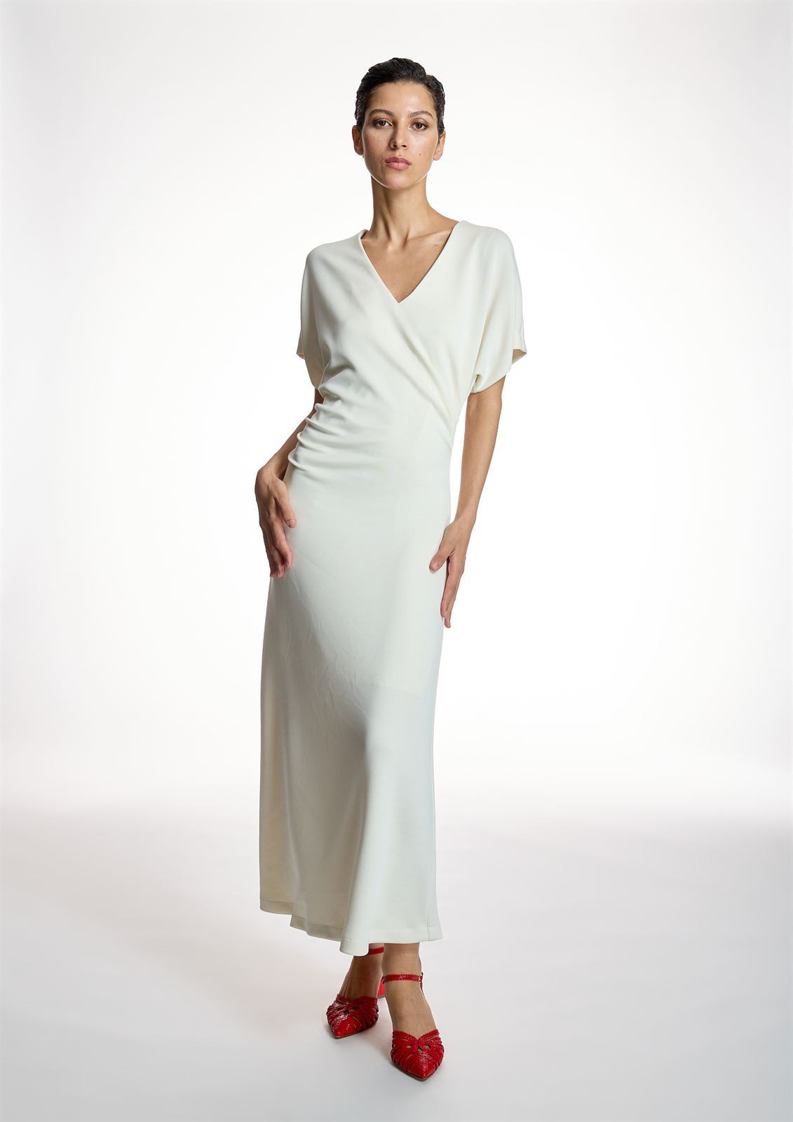 ALBA CONDE Vestido Midi Punto Azul - Imagen 5