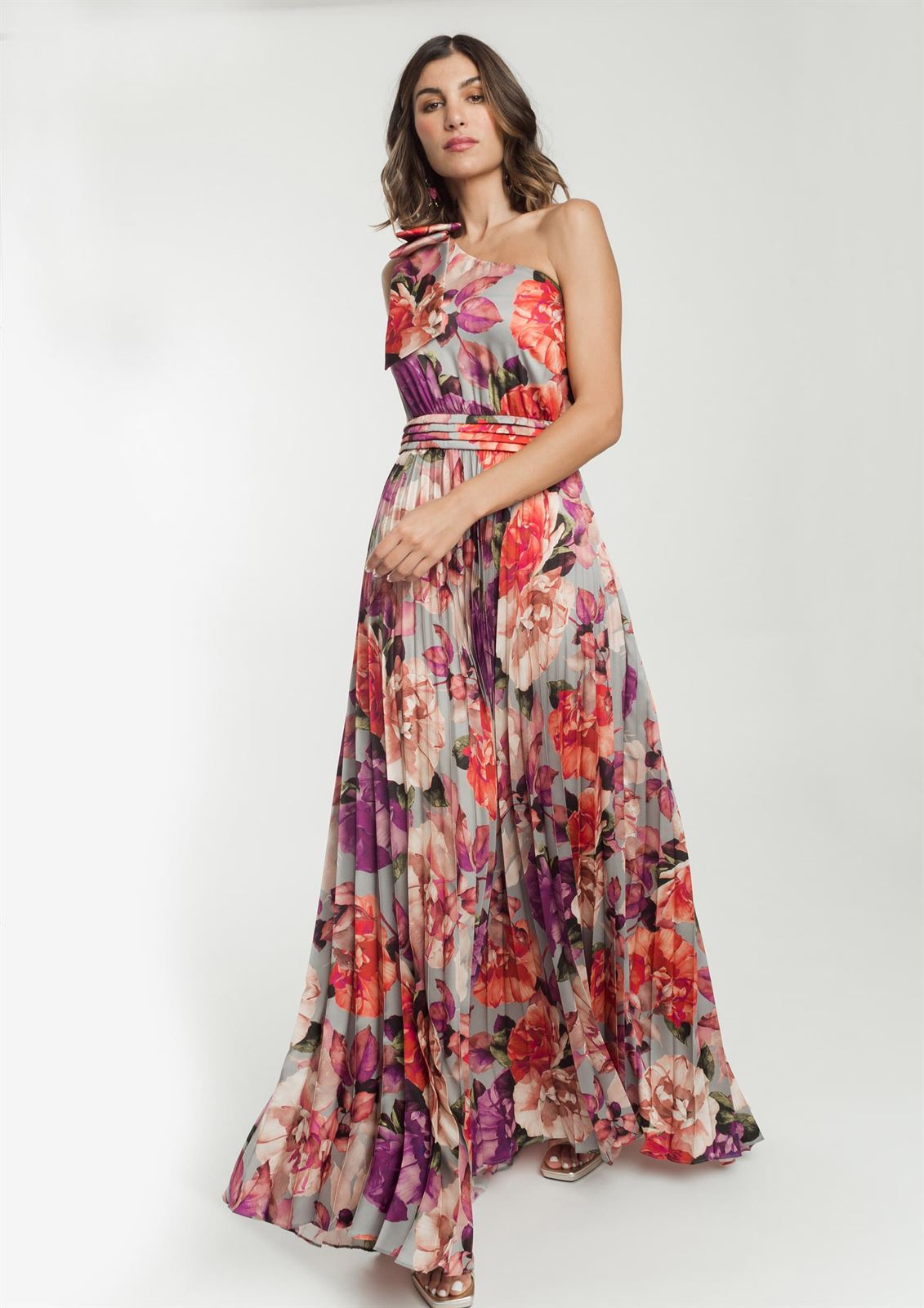ALBA CONDE Vestido Plisado Estampado Floral - Imagen 1